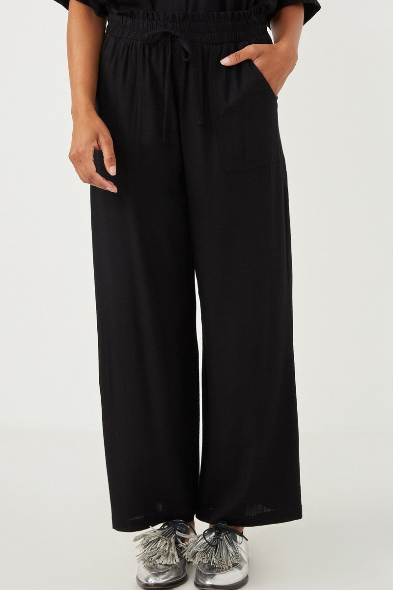 Wide Leg Paperbag Waist Pants