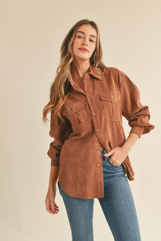 Light Weight Oversized Corduroy Shirt