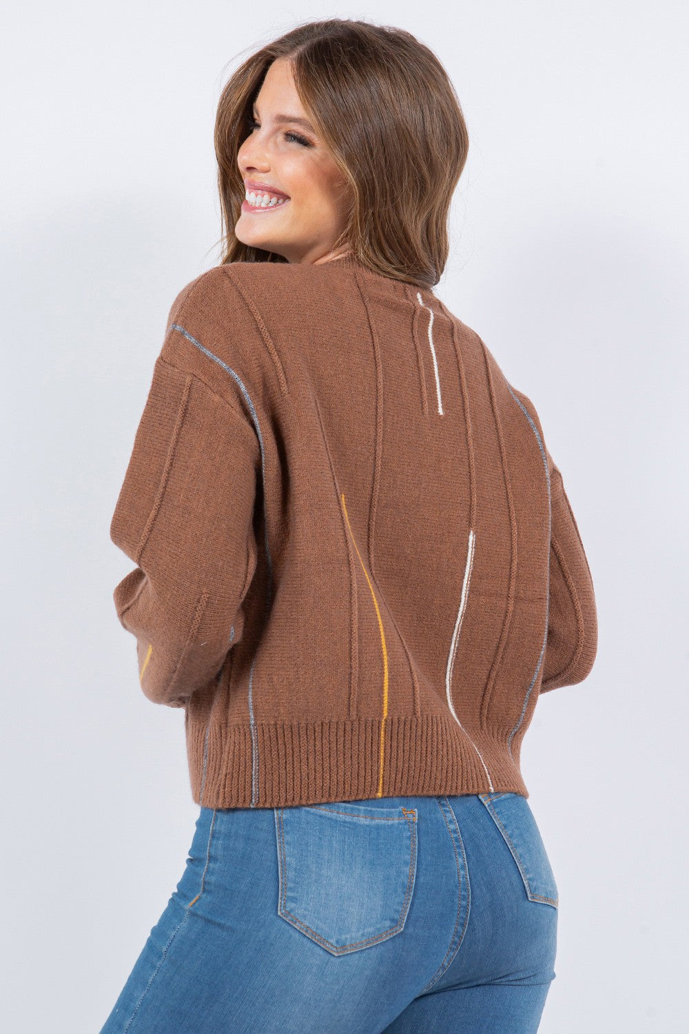 Line Detail Pullover Sweater