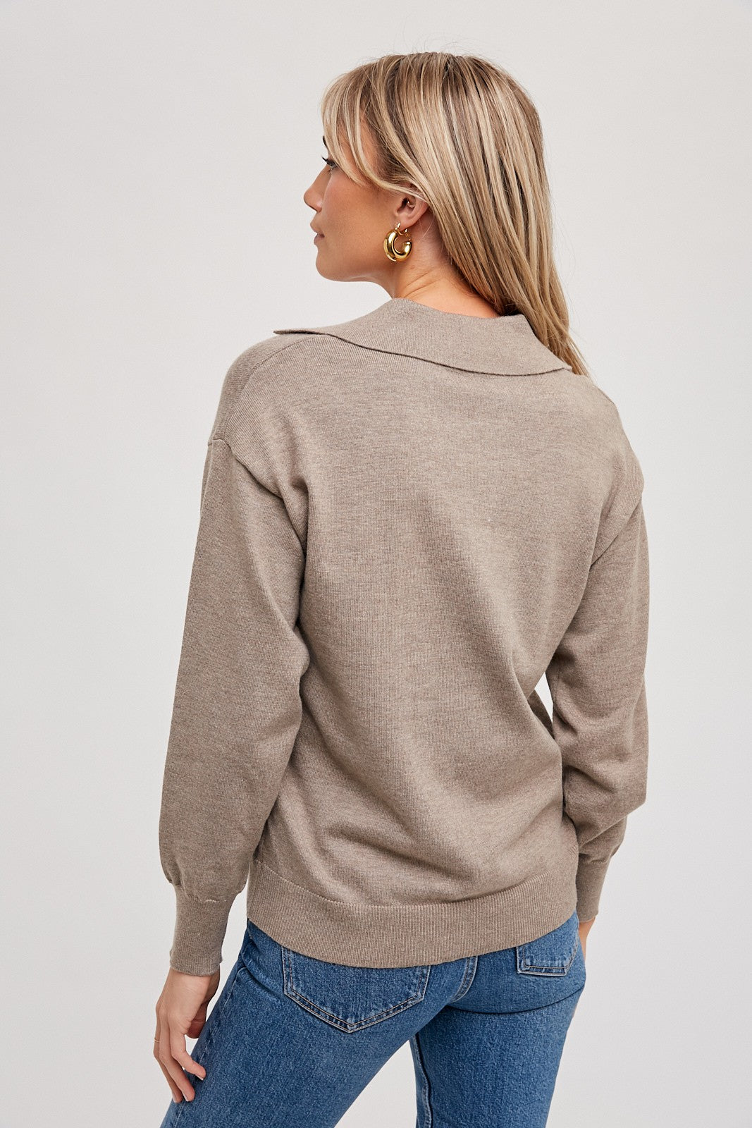 Long Sleeve Polo Sweater