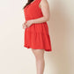 Button Front Sleeveless Dress- PLUS