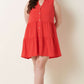 Button Front Sleeveless Dress- PLUS